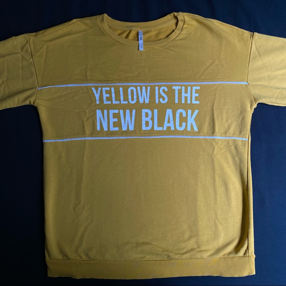 Yellow sweatshirt